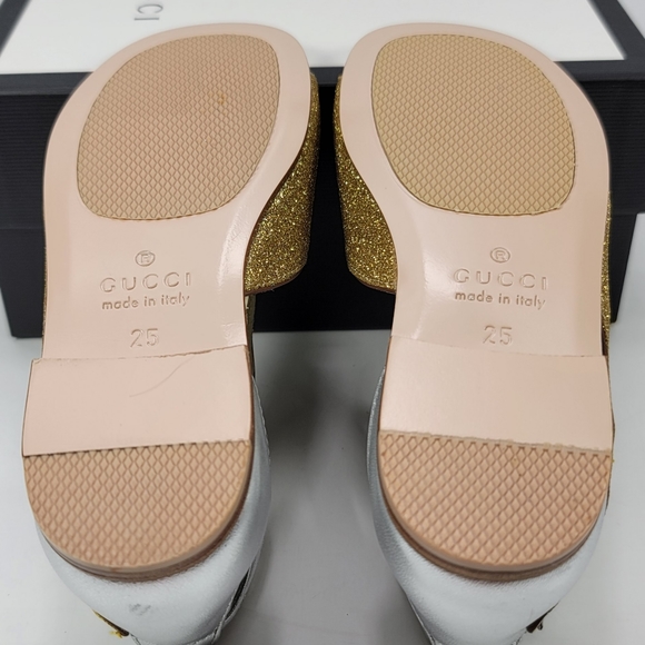 Gucci Kids Gold Swan & Silver Sandals for Girls  - Stunning - Picture 7 of 11